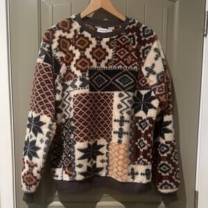 UO Patterned Sherpa Sweater S